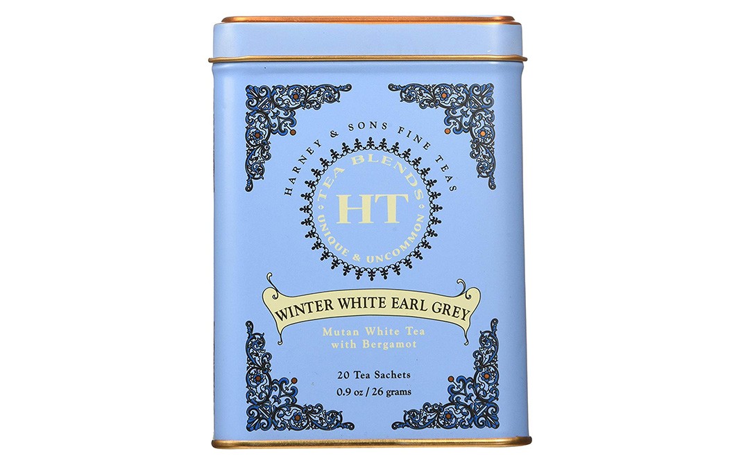 Harney & Sons Winter White Earl Grey Tea  Tin  20 pcs